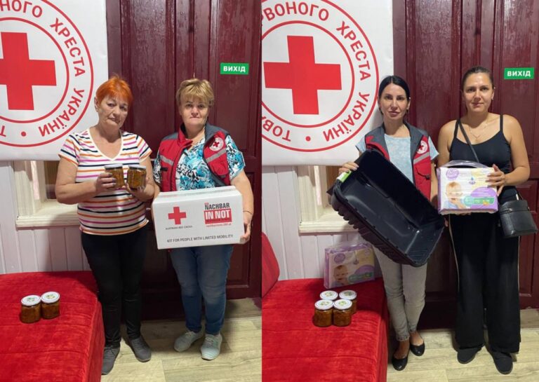 Допомога для ВПО від Червоного Хреста: продуктові та гігієнічні набори