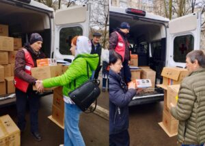 Гігієнічні набори та набори для освітлення від Червоного Хреста